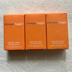 Clinique Happy Perfume Spray Travel Size x3
